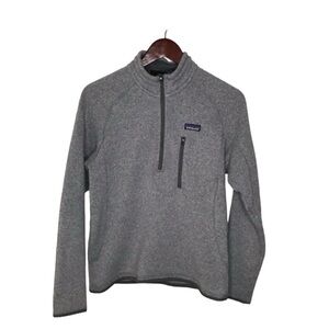 Patagonia Better Sweater 1/4-Zip Fleece in Gray Size Small.